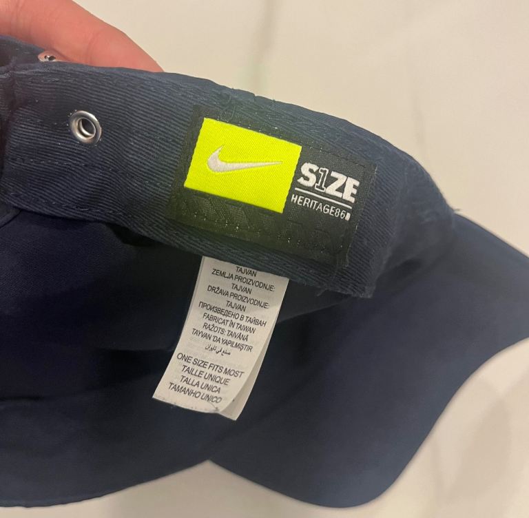 ‘NIKE’ Navy Blue, Metal Swoosh Club Cap (Heritage86)