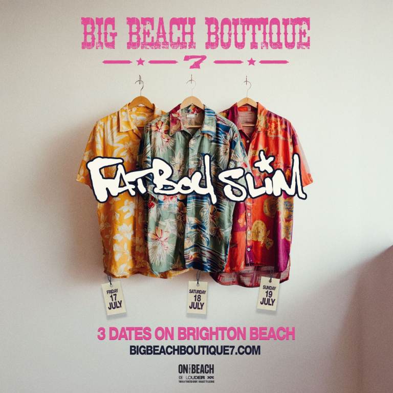 1 x Fatboy Slim Big Beach Boutique Ticket - Saturday 18th July on Brighton Beach