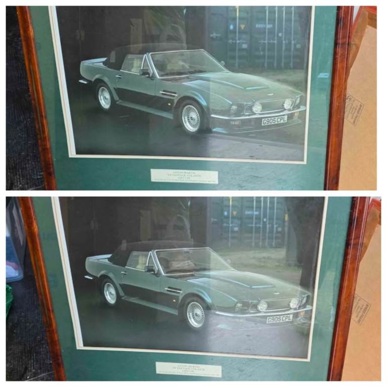 2 Aston Martin Collectable Framed Pictures