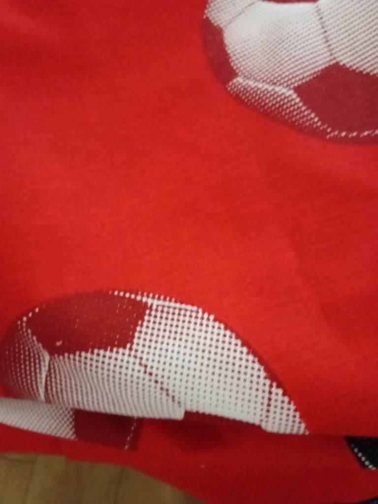 Red Football Duvet Cover –+curtains Good Condition