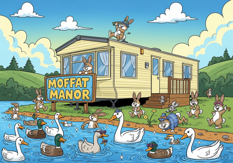 STATIC CARAVAN FOR SALE IN SCOTLAND MOFFAT NEAR GLASGOW DUMFRIES AYRSHIRE EDINBURGH CARLISLE