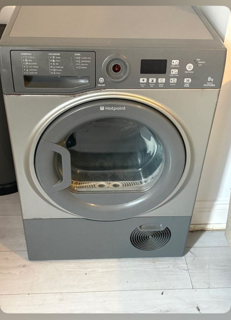 Hotpoint 8kg Tumble Dryer – Grey, Good Condition