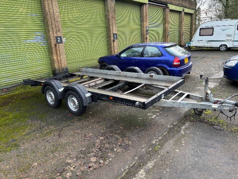 Twin axle car trailer galvanised 