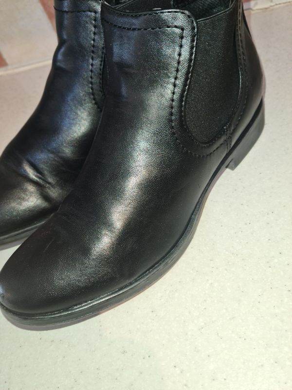 Graceland Black leather Chelsea Boots eu39 uk5.5 very good condition 