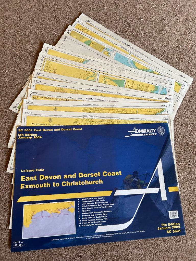 Admiralty Chart Folio SC5601 East Devon and Dorset Coast - 5th Edition -NOTE: missing page 5601.8