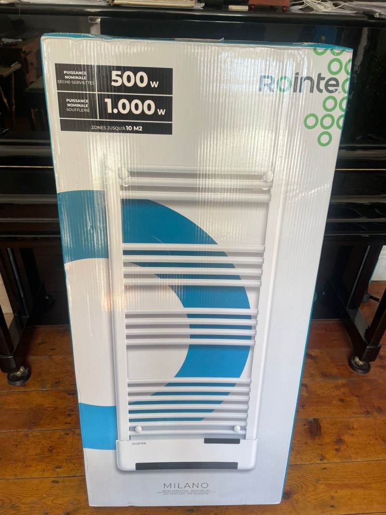 Rointe Milano 1.5kW Lowflow Electric Towel Rail with Heating Fan