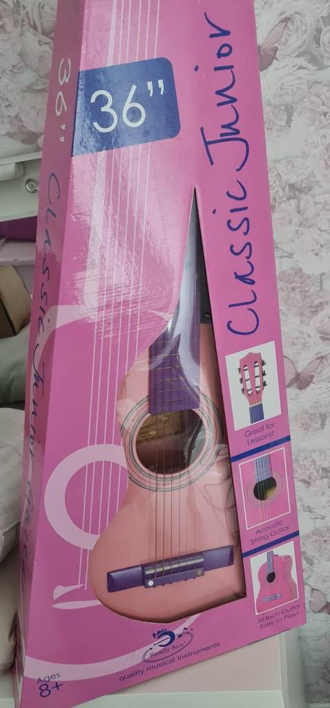 Small pink guitar 