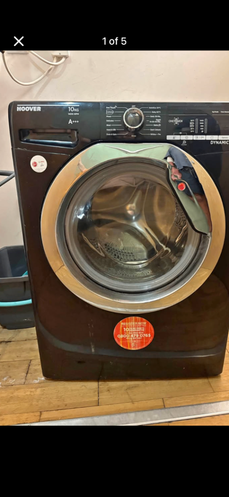 Hoover 10kg Washing Machine – Black, Good Condition