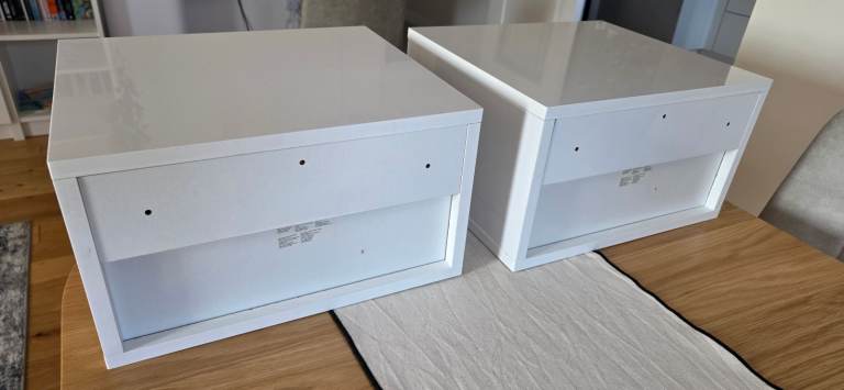 Pair of White Bedside Tables with Drawers – As Good As New