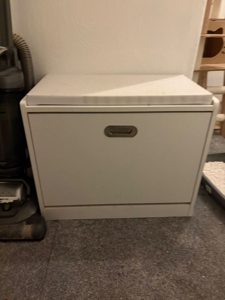 White Wooden shoe storage 