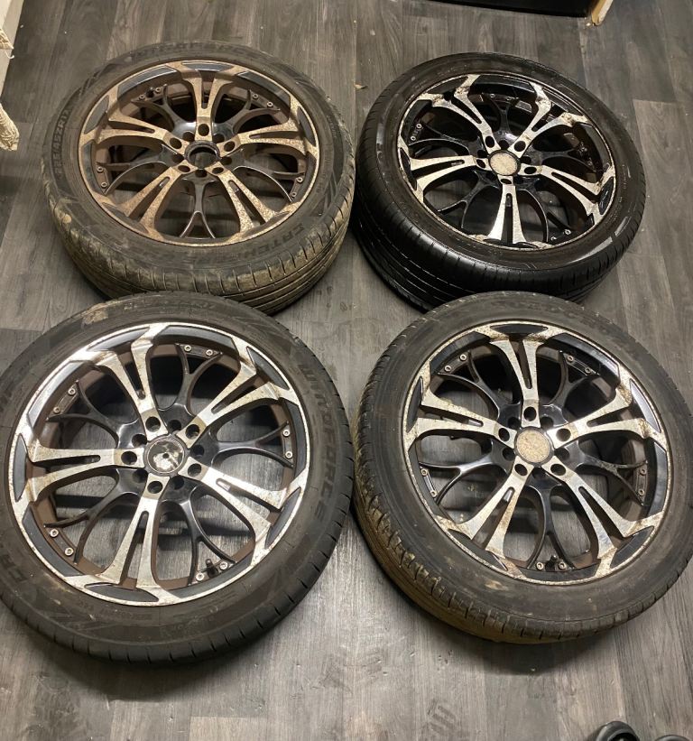 Barracuda tyres golf caddy Audi a3 5x112 alloys