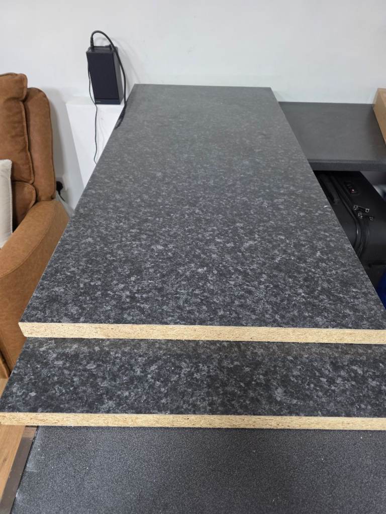 Worktop black marble finish