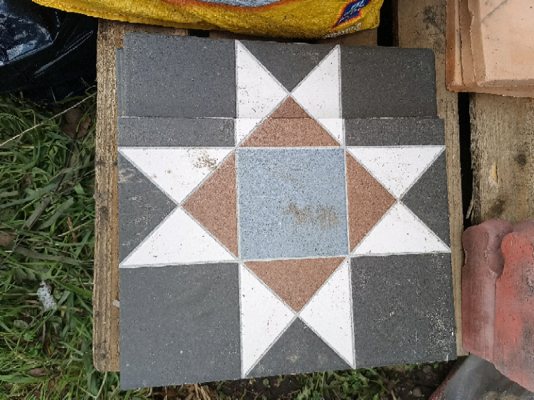 Grosvenor black blue Victorian style tiles ....Useful spares