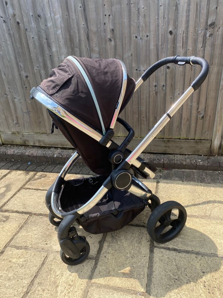 iCandy Peach Chrome Pushchair and Carrycot – Beluga