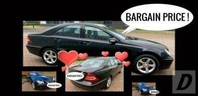 Smart Nice Cheap Driving Mercedes Benz Black Merc Sport Kompressor C 180 Automatic C Class Auto Car.