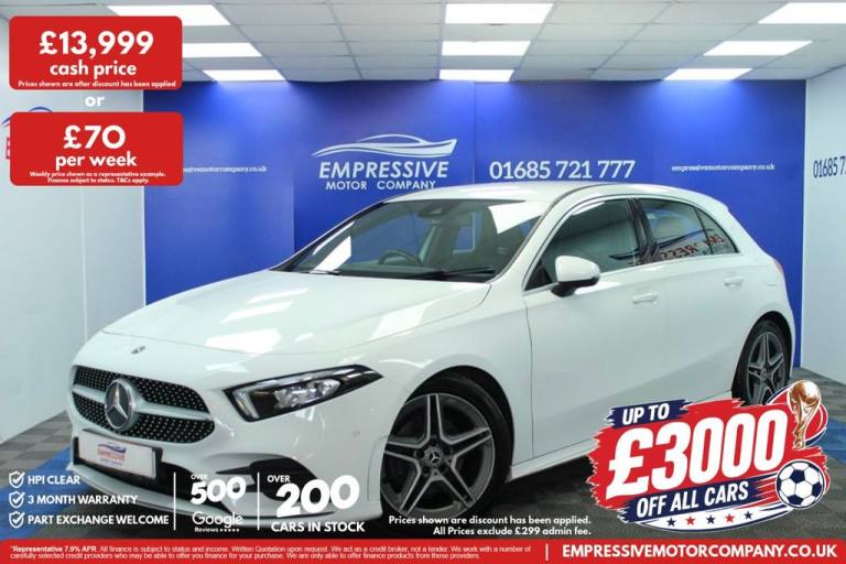 2018 68 MERCEDES-BENZ A-CLASS 1.3 A200 AMG LINE (EXECUTIVE) HATCHBACK 5DR PETROL