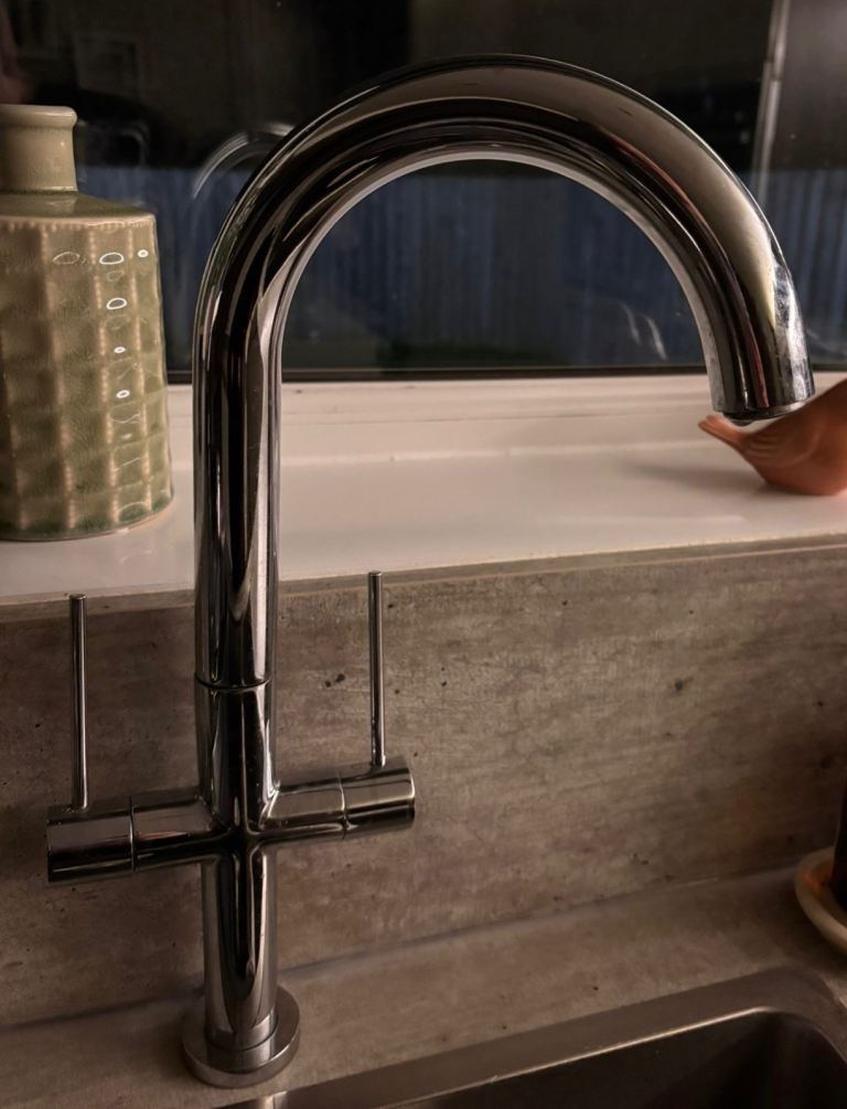 DUAL-LEVER MONO MIXER KITCHEN TAP CHROME