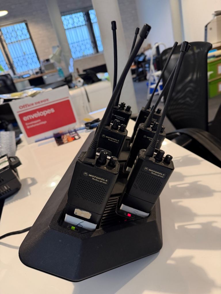 Motorola Radius GP300 Walkie Talkies with Charger – Good Condition