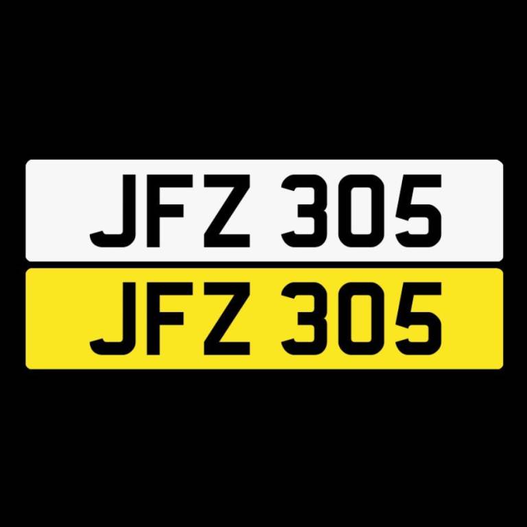 JFZ 305 - Dateless Short 3 digit NI Number Plate.