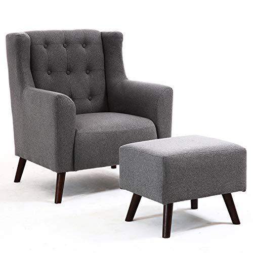 Stunning Wingback Armchair with matching Footstool - RRP £249.99 - Excellent Condition