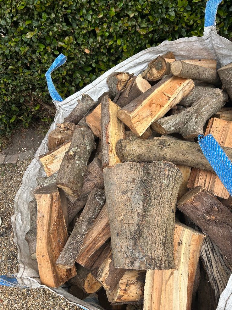 Dry stored Seasoned mixed wood tonne bag