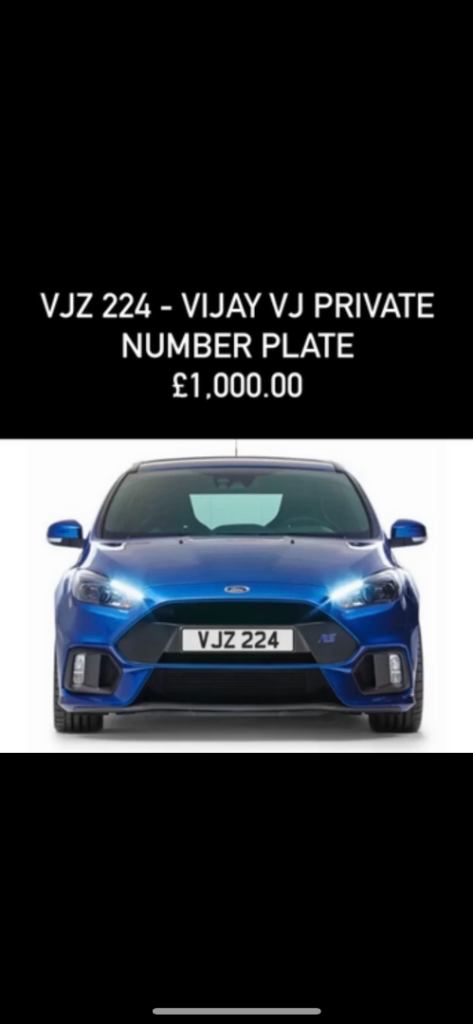 PRIVATE REGISTRATION PLATE NUMBERS
