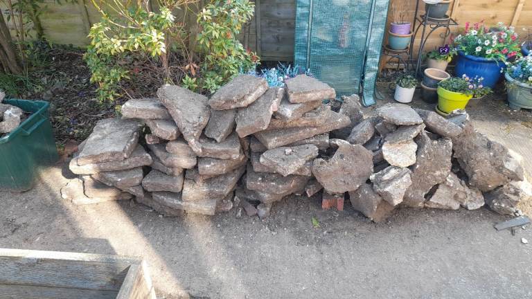 Natural Stone Paving Slabs / Stepping Stones – Large Pile