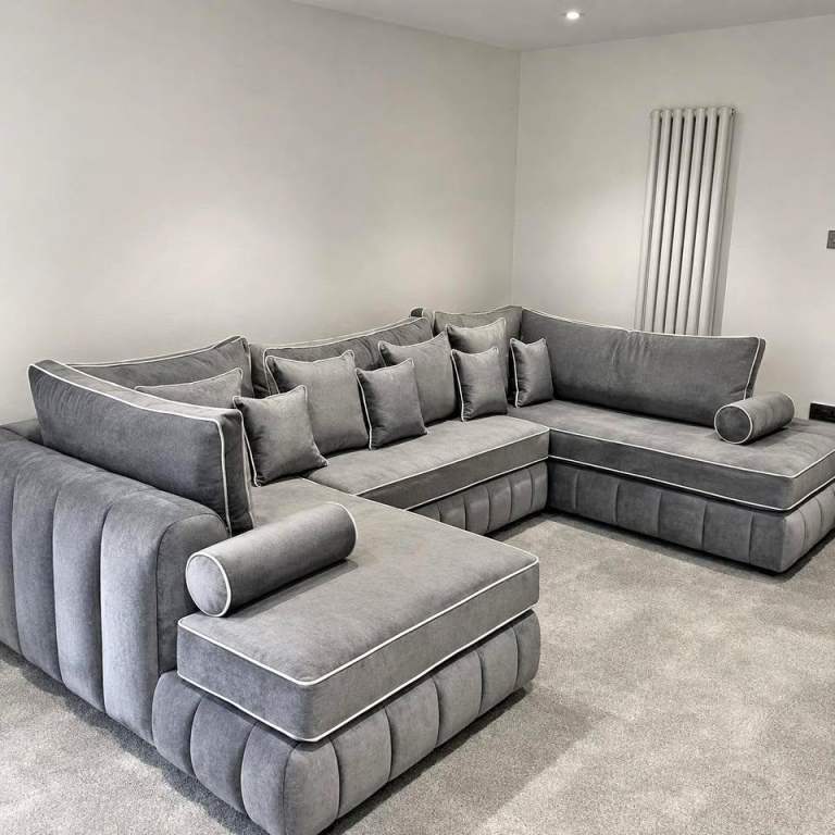🛋️ LILY U-Shaped Corner Sofa – Bespoke Design | Multiple Sizes & Colours Available ✨