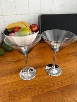 Set of martini glasses