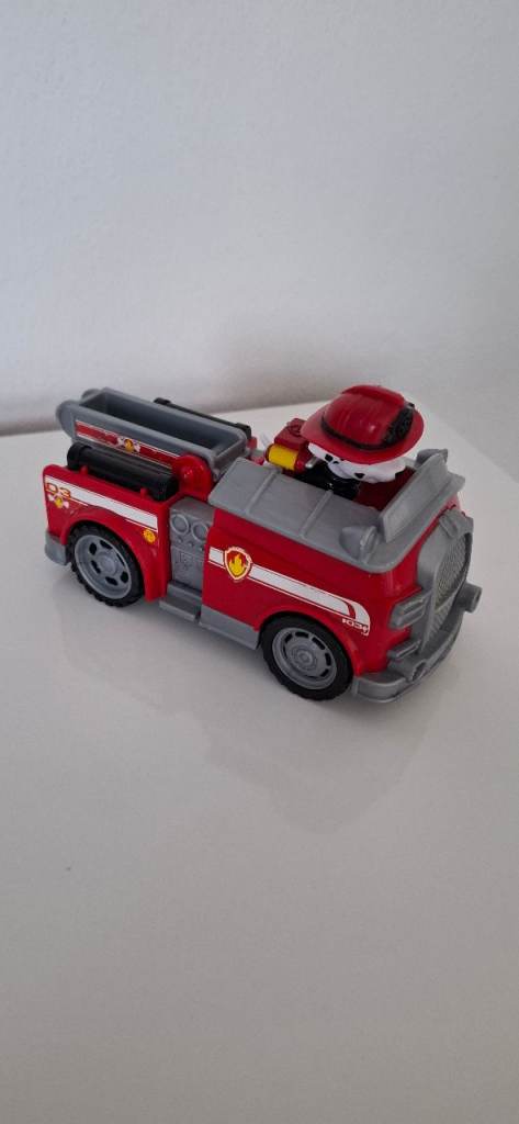 Paw Patrol Marshall Fire Engine & Figure – Good Condition