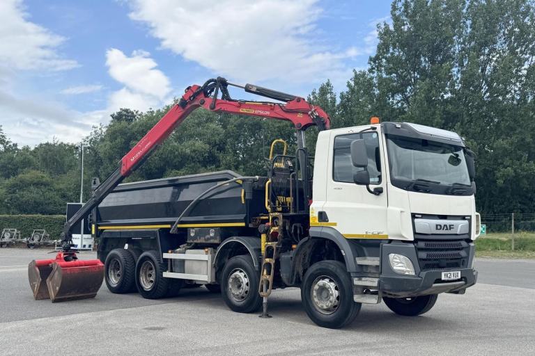 2021 21 plate Euro 6 DAF CF450 8X4 32t Tipper Grab