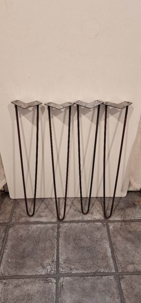 Set of 4 Industrial Style Hairpin Table Legs 72cm
