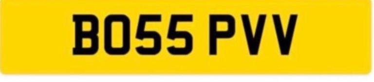 Boss Pav number plate private 