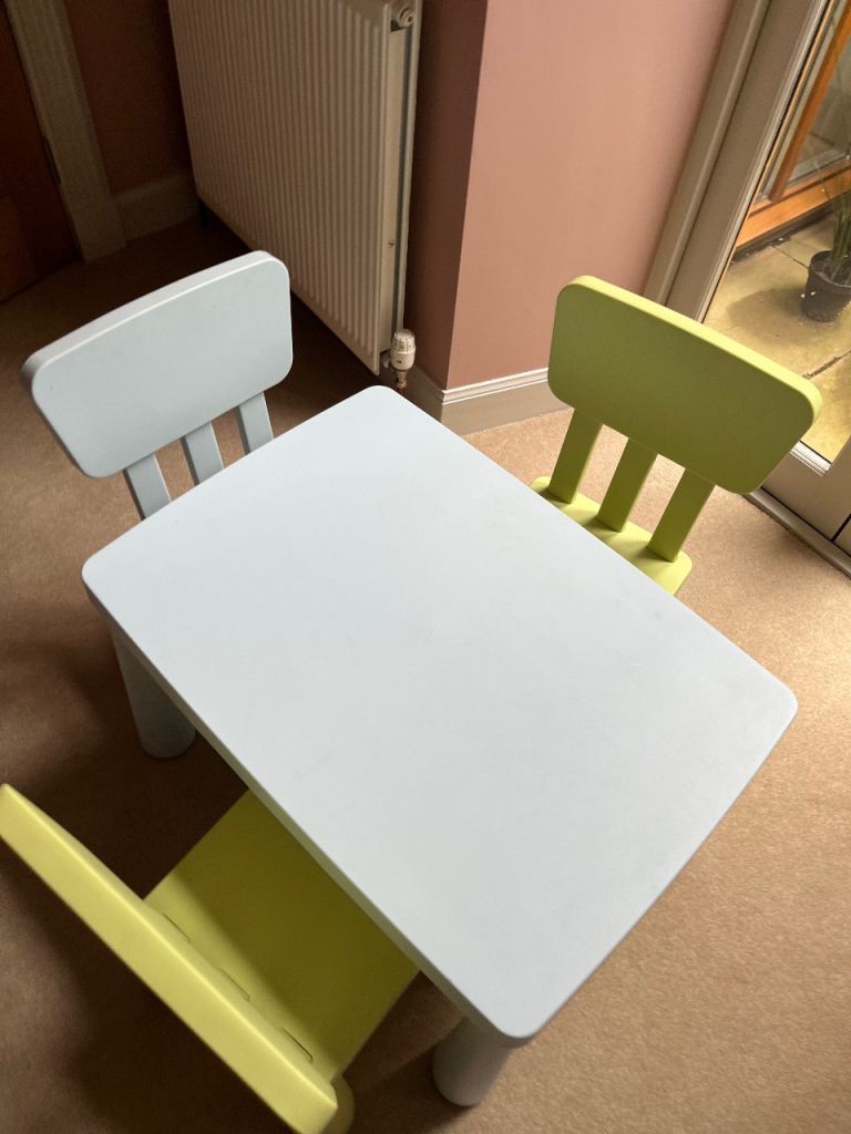IKEA Mammut table and x 3 chairs 