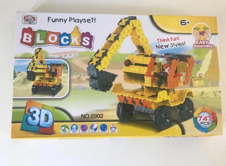 3d construction block excavator