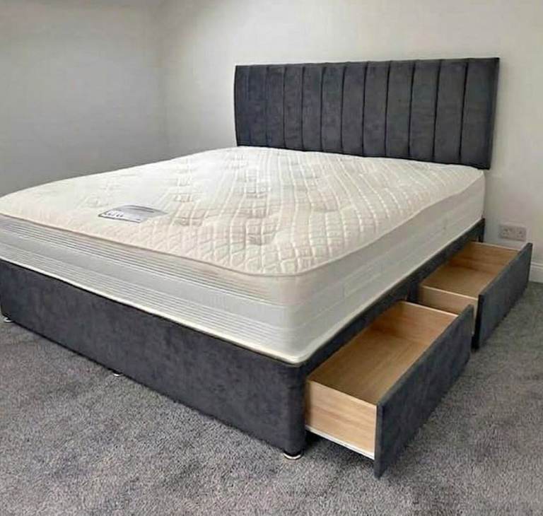 High Quality & Super King Size Divan Bed Base With Mattress BRAND NEW Today Delivery order Now🚚🚛