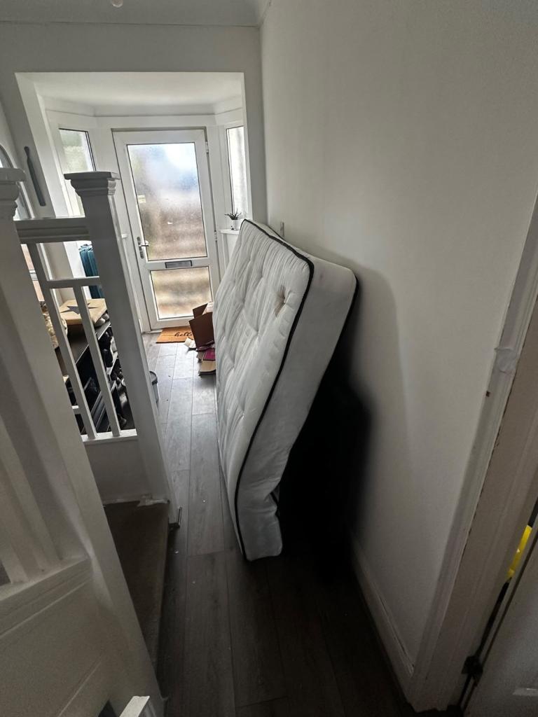 King bed frame + King mattress – Good Condition
