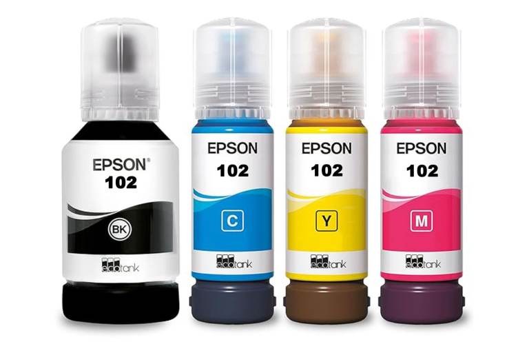 Genuine Epson 102 EcoTank Ink Bottles - Pack of 4 - Price £25  ( Currys Price £60 )