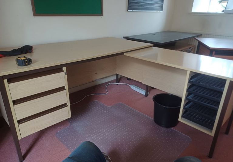 L shaped office desk