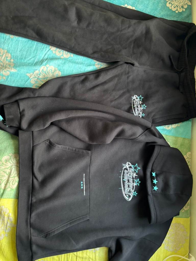 Supply & Demand Black Cotton Tracksuit - Good Condition