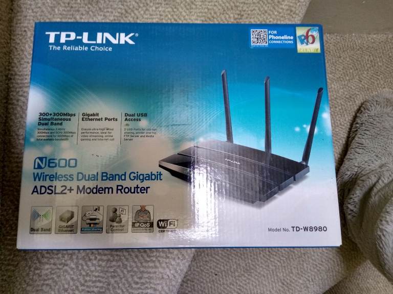 TP-Link router TD-W8980 N600 Dual Band Gigabit ADSL2+