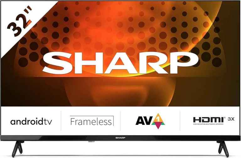 SHARP 32-Inch HD Ready Android TV™ Active Motion 400, Chromecast, Google Assistant, Freeview Play