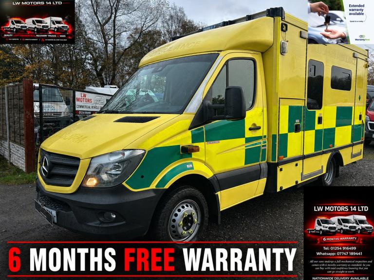 MERCEDES BENZ SPRINTER 519 CDI DIRECT EX AMBULANCE SERIVICS 2017 17 REG EURO 6