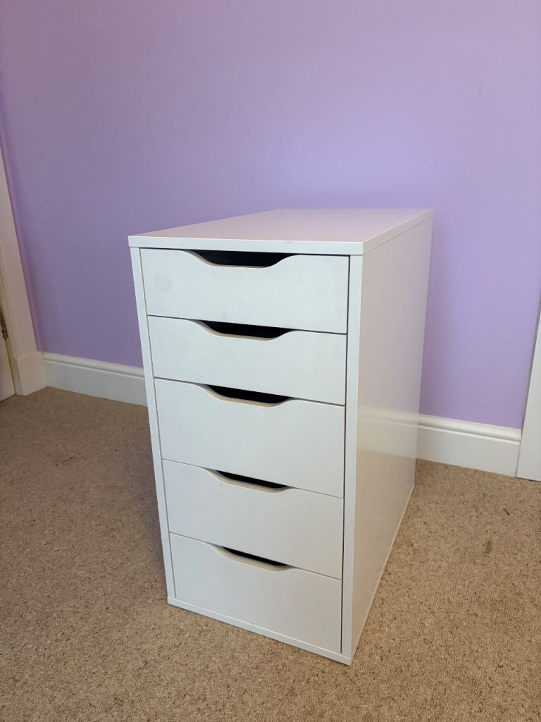 Desk drawers - Ikea ‘Alex’ in white with 5 drawers