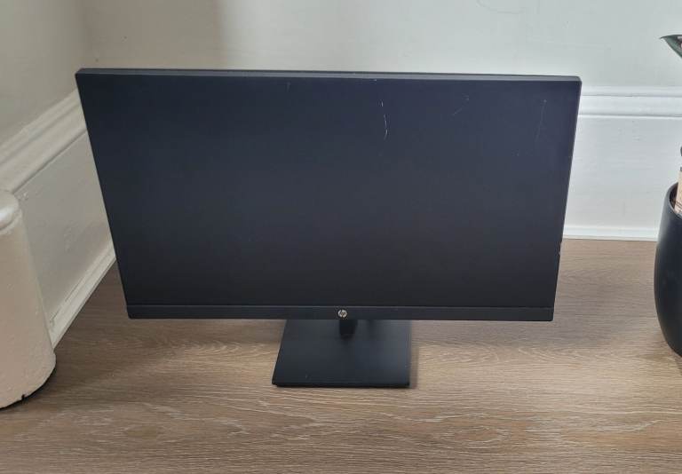 HP Computer Monitor 24" - Black, Fair Condition