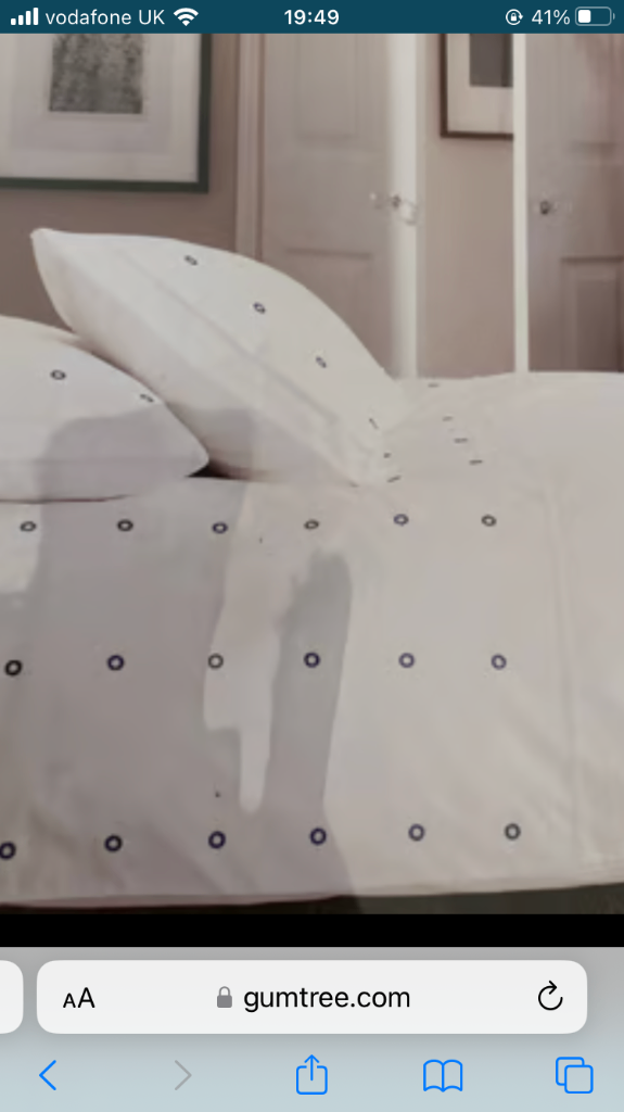 New Duvet Set White Cotton Brand New
