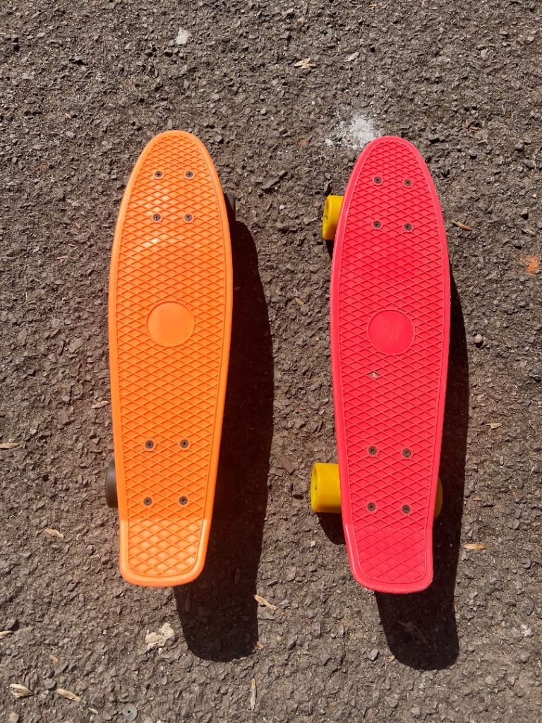  two small plastic cruiser skateboards £10 Each 
