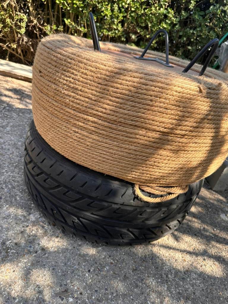 2 tyres used for a DIY project 