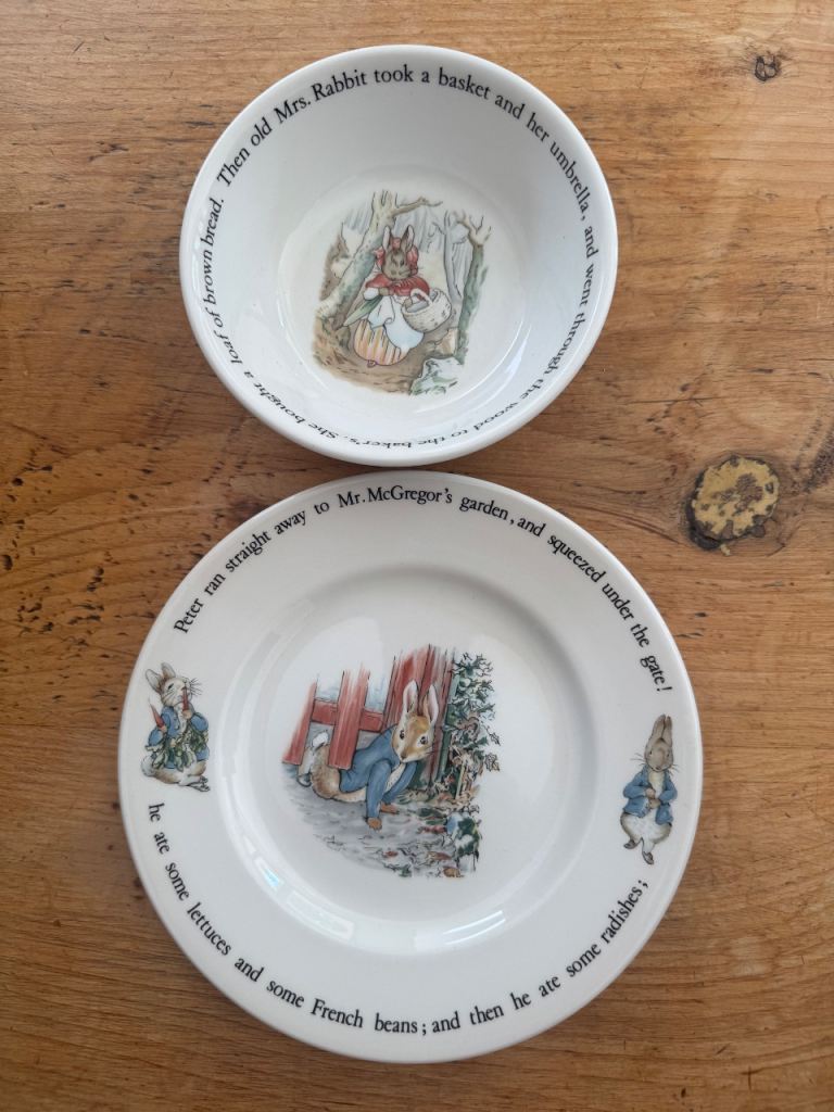 Wedgwood Peter Rabbit Vintage Bowl & Plate Set