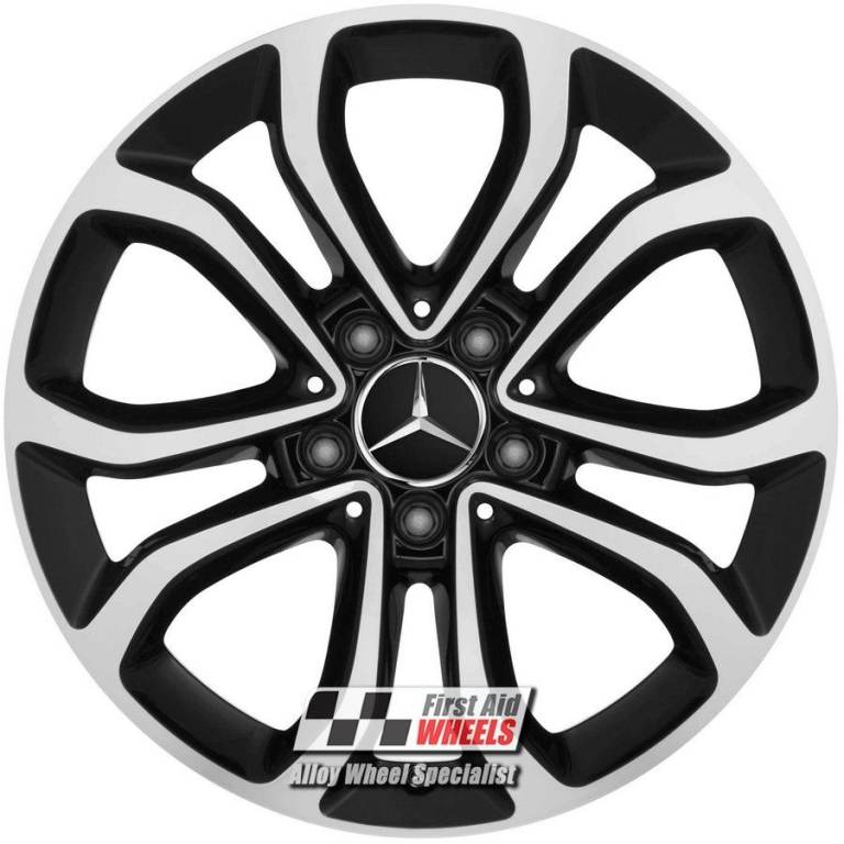R501DBS Swap MERCEDES C CLASS W205 4x 17'' GENUINE SATIN BLACK DIAMOND CUT ALLOY WHEELS